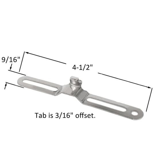 Truth Hardware 4-1/2" Steel Casement Window Latch Keeper with 3/16" Offset