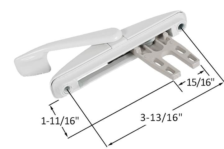 Truth Hardware Long Fork Casement Window Locking Handle with 3-13/16" Screw Holes