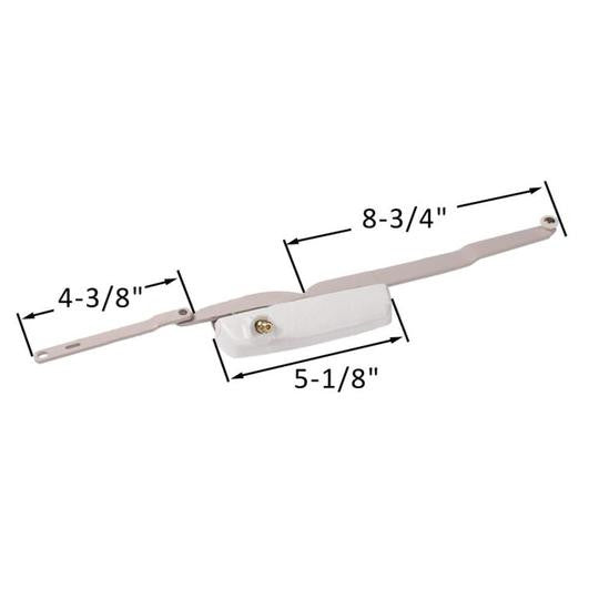 Truth Hardware Right Hand Dual Arm Maxim Casement Window Operator With Nylon Roller - White