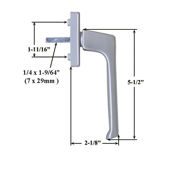 Tilt & Turn Dirigent-F Inside Handle, 7 x 29mm Spindle