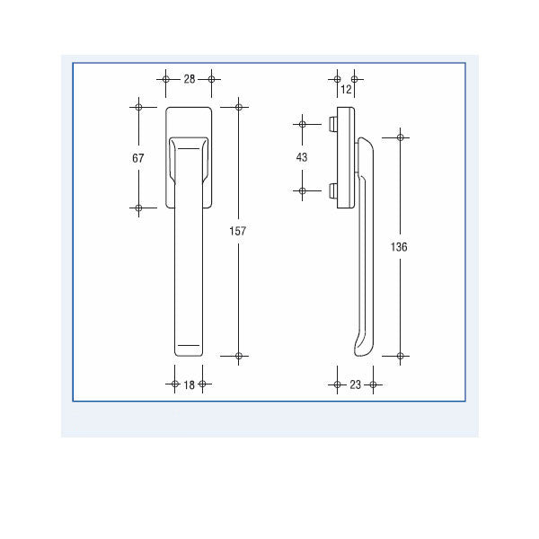 Dirigent Inside Handle, Low Profile without Spindle - F/F Dark Brown