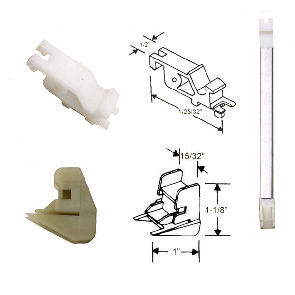 1/2 inch Channel Balance (5/8 Wide x 9/16 Deep) w/Shoes Non-Tilt - 60014