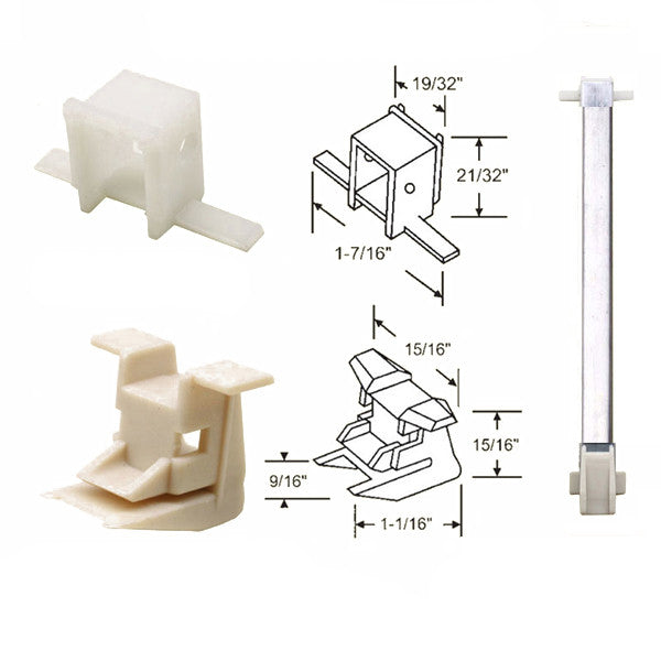 1/2 inch Channel Balance (5/8 Wide x 9/16 Deep) w/Shoes Non-Tilt - 60015