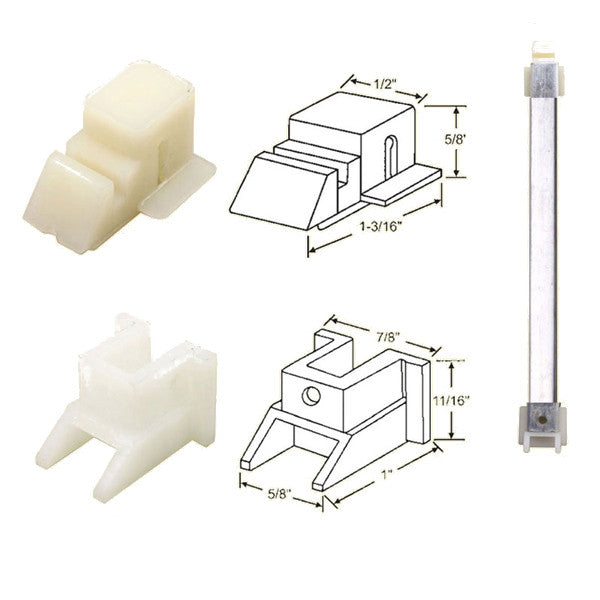 1/2 inch Channel Balance (5/8 Wide x 9/16 Deep) w/Shoes Non-Tilt - 60016