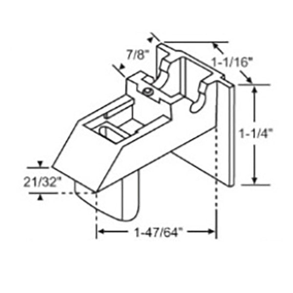 Top Sash Cam Guide, Yale Ogron / Fiberlux - Black