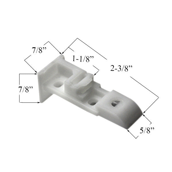 Top Sash Guide - Right and Left Set - Plastic, White
