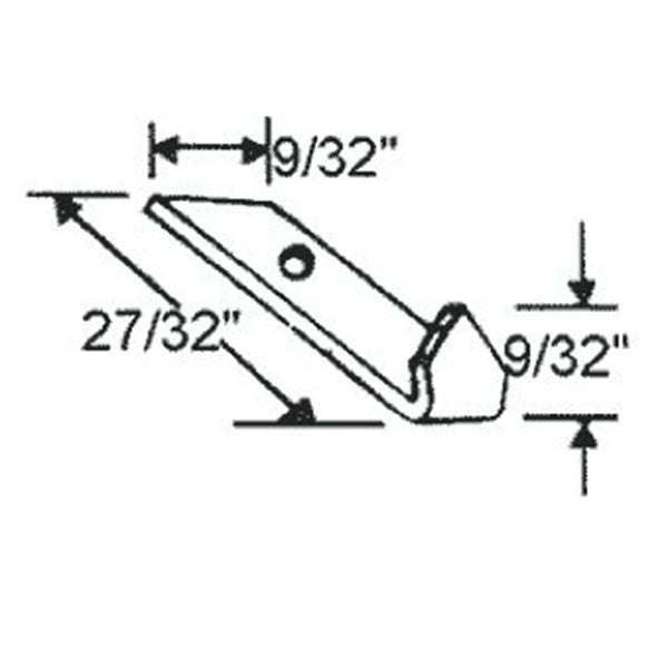 1/2 Inch Tilt Channel Balance (5/8 x 9/16) with #1 Balance Clip