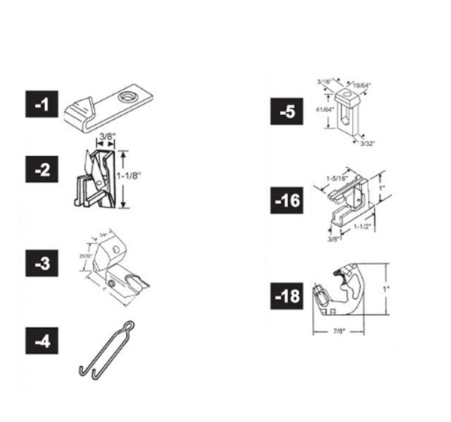 1/2 Inch Tilt Channel Balance (5/8 x 9/16) with Wire Clip #4