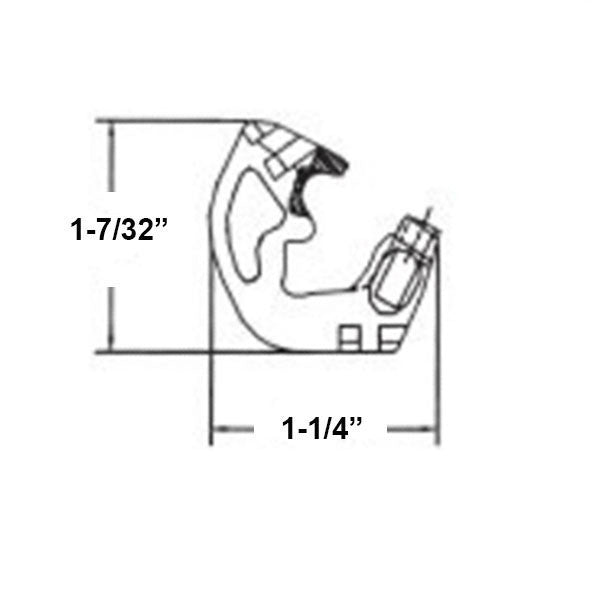 1/2 inch Tilt Channel Balance - Large Shoe (1-7/32 x 1-1/4)