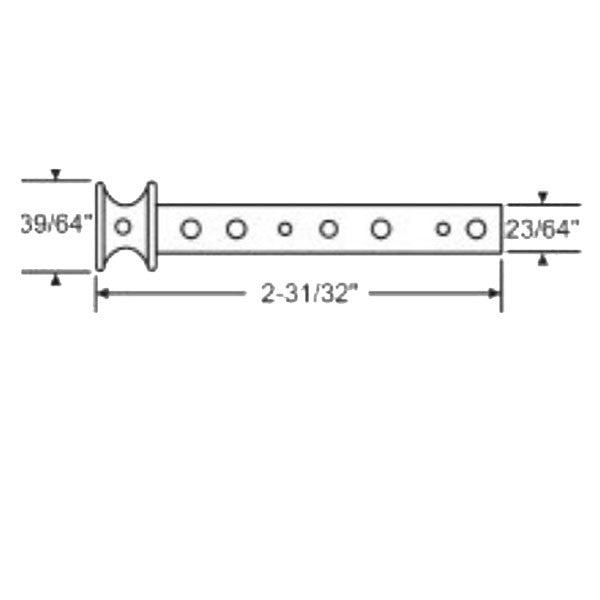 1/2" Ribbed Channel Balance for Jambliners, #12 End Bracket