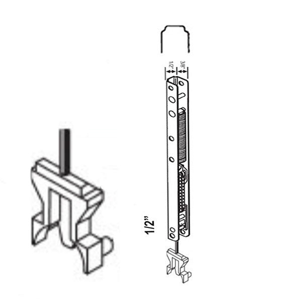 1/2" Ribbed Channel Balance for Jambliners, #14 End Bracket