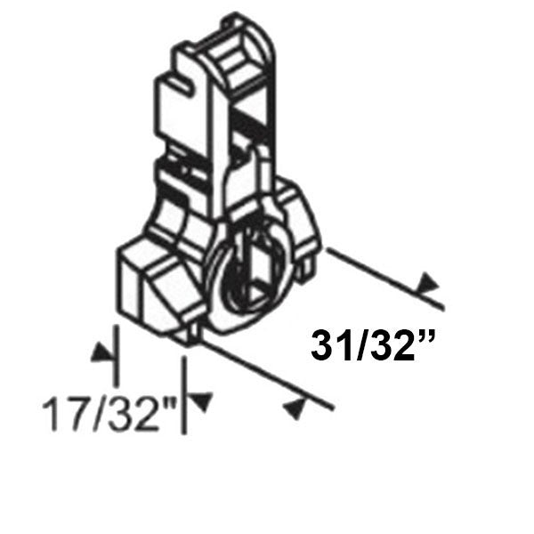 Tilt Shoe, 31/32" x 17/32 Green Puck, Open Cam, Inverted Channel Balance - C