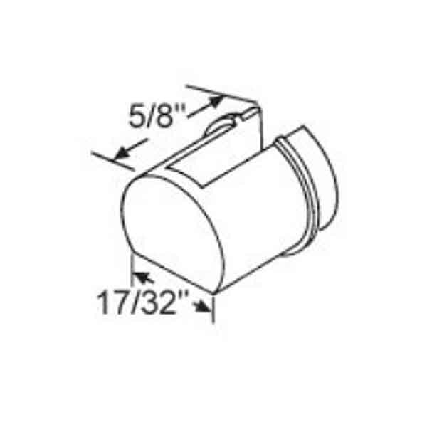 Locking Cam, 5/8" x 17/32", Zinc Diecast