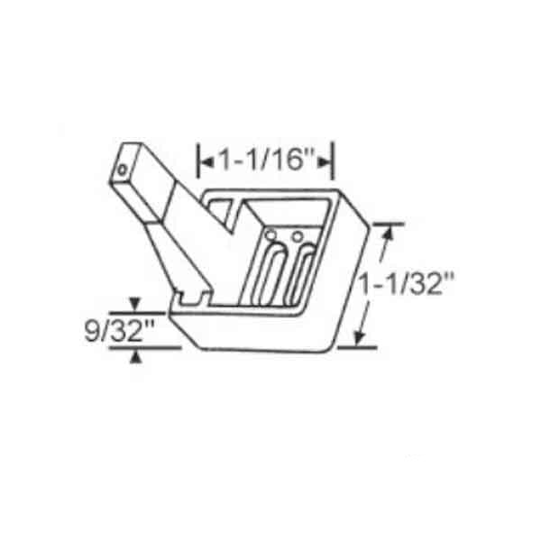 Tilt Stud, Norandex HD Zinc Die Cast, Left and Right Handed