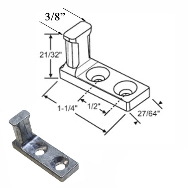 Cam Pivot, 1-1/4", 2 Hole Tilt in Window, Simonton, Die Cast