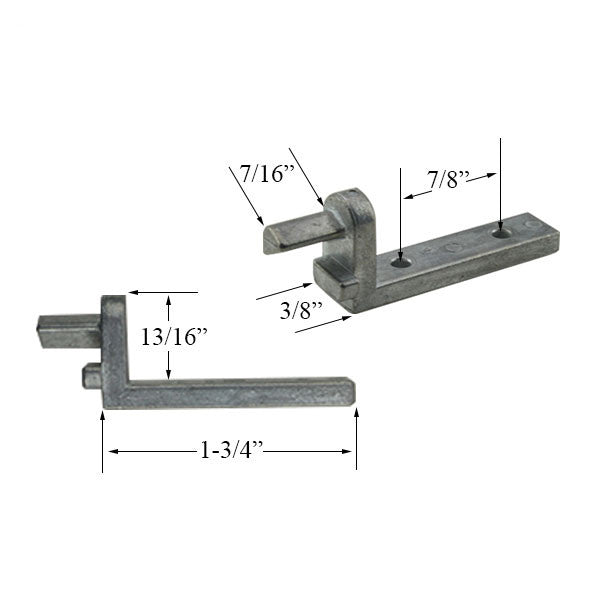 Peachtree 300 Series Double Hung Window Pivot Pin, Old Style, Right Hand - Mill Finish *DISCONTINUED*