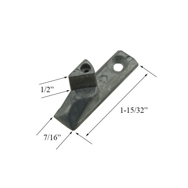 Tilt Window Cam Pivot Pin, Zinc, Left Hand - Mill Finish