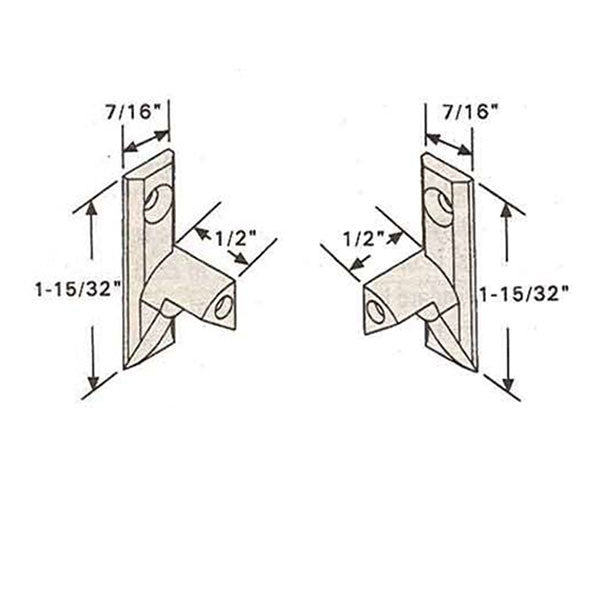 Tilt Window Cam Pivot Pin, Zinc, Left Hand - Mill Finish
