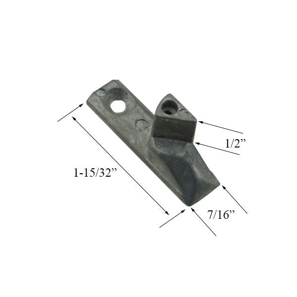 Tilt Window Cam Pivot Pin, Zinc, Right Hand - Mill Finish