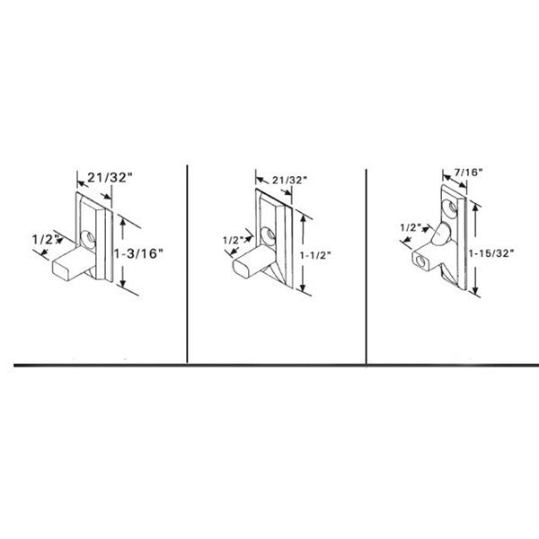 Tilt-In Window Locking Cam Pivot Pin, 1 Hole Tilt Stud for Tilt in Wood Windows