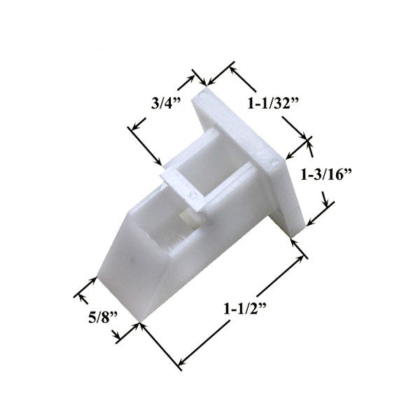 Top Sash Cam Guide Set, Left and Right, Plastic - White