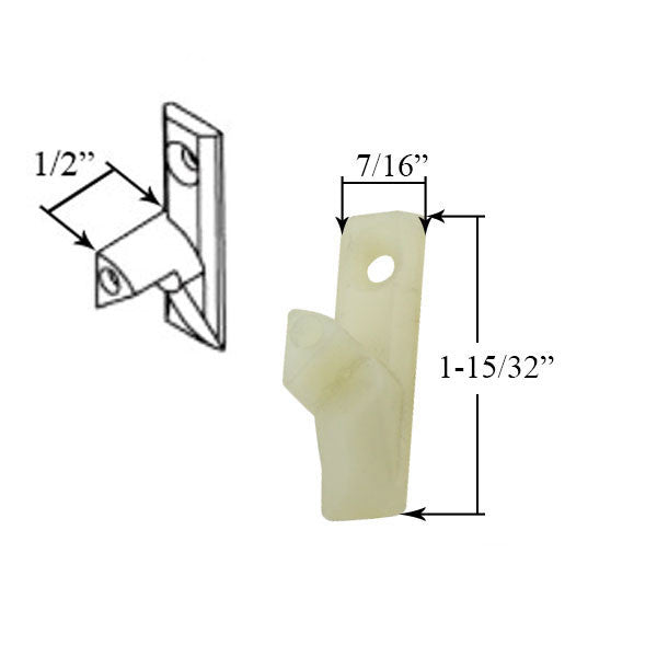 Discontinued Tilt Window Cam Pivot, White - Left *DISCONTINUED*