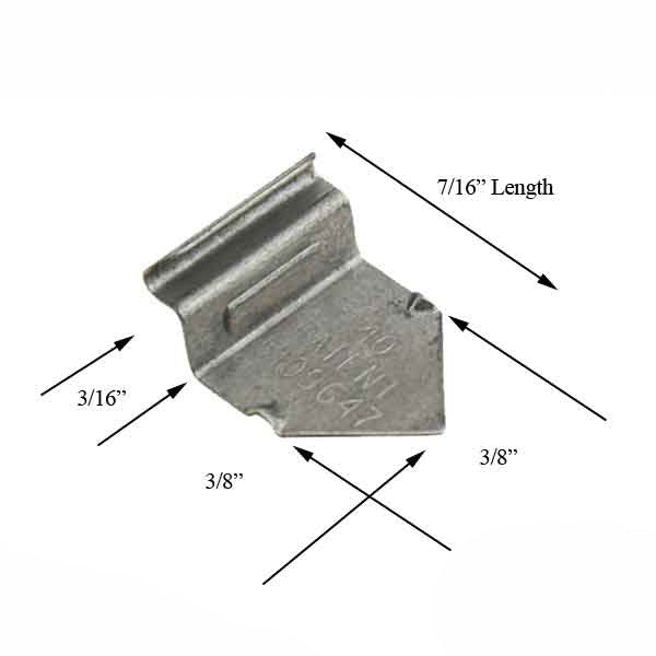 3/16" Metal Grille Clip with Notches *DISCONTINUED*