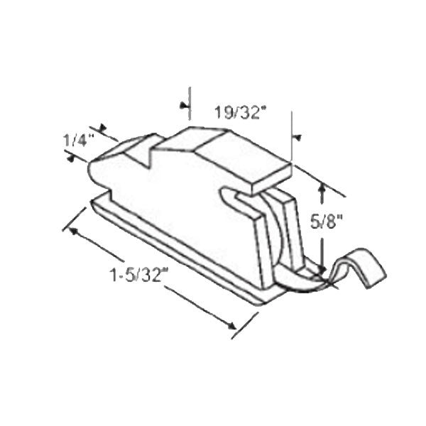 Vent Lock: Vinyl w/ Metal Tab