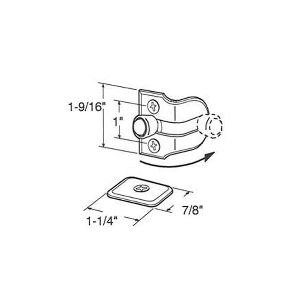 Wood Window - Vent Lock - Brass