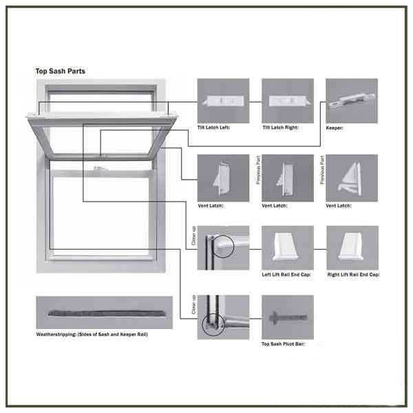 Vent Latch / safety night lock, Vinyl Window Silverline - White