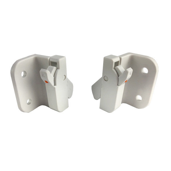 Plastic Window Opening Control Device / Night Latch, White, Pairs