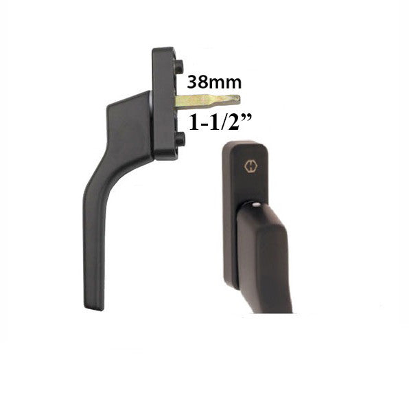 HOPPE French Casement Handle - 38mm Shaft, Metallic Brown Matte Finish