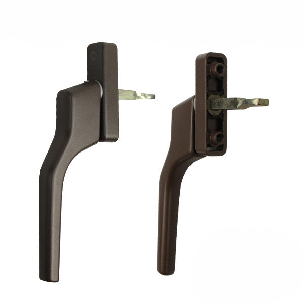 HOPPE French Casement Handle - 44mm Shaft, Metallic Brown Matte Finish