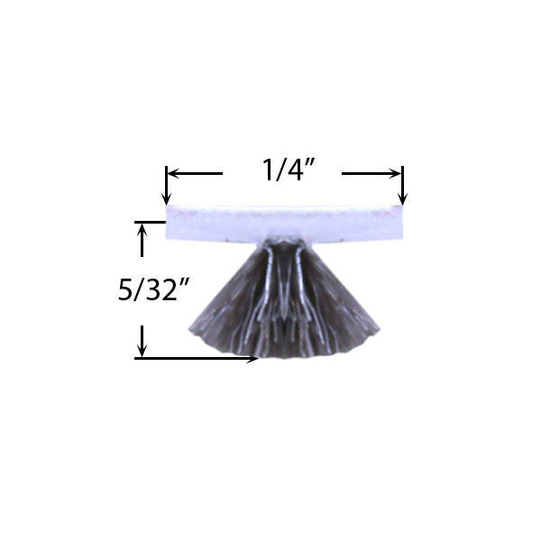 Adhesive Back Weatherstrip .250" Back x .150" Pile - Gray