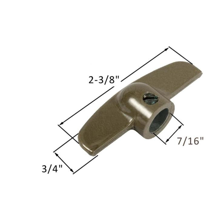 Window Crank 3/8" Spline T Handle - Bronze