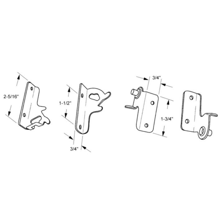 Basement Window Face Mount Hinge Set