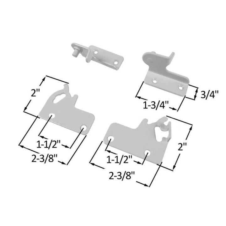 Basement Window Side Mount Hinge Set
