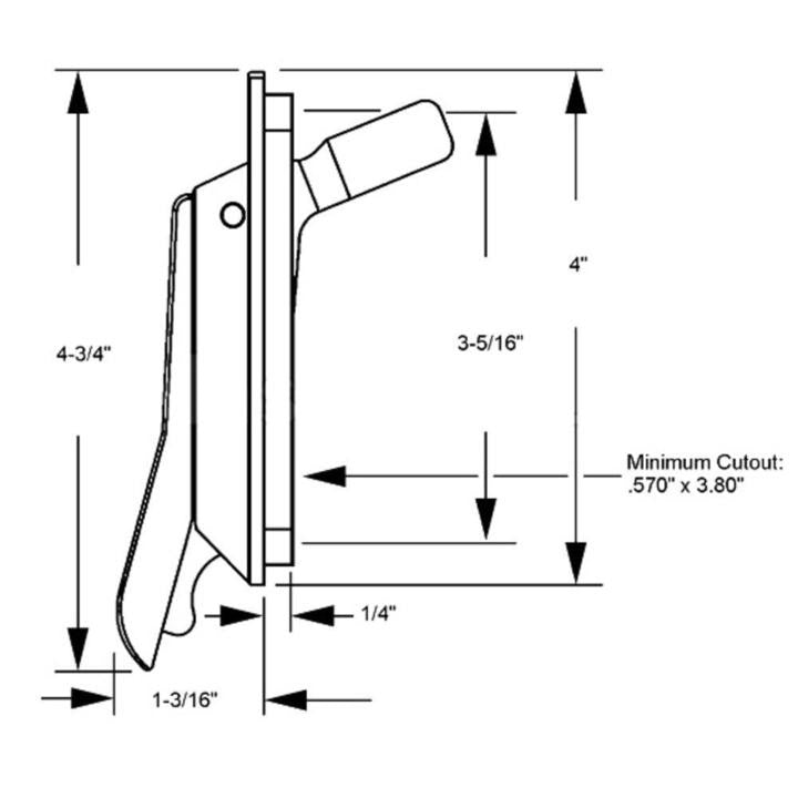 Casement Window Multi-Point Locking Handle with 3-5/16" Screw Holes - Beige