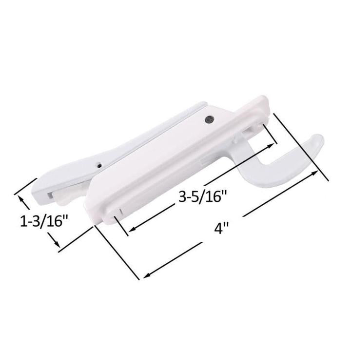 Casement Window Multi-Point Locking Handle with Catch - White