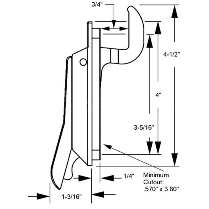 Casement Window Multi-Point Locking Handle with Catch - White