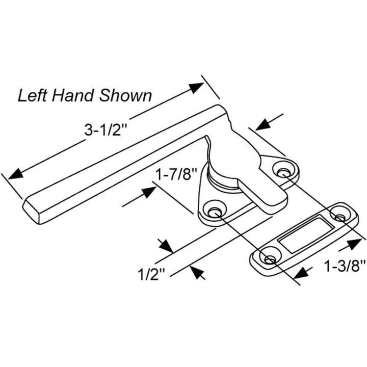 Casement and Awning Window Cam Handle with 1-3/8" Screw Holes