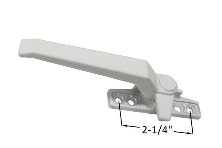 Casement Window Locking Handle With 2-1/4" Screw Holes - White