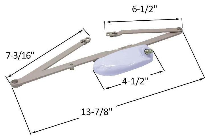 Roto Hardware Dual Arm Awning Window Operator - Bright White