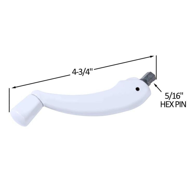 Roto Hardware Male Hex Drive Folding Crank Handle