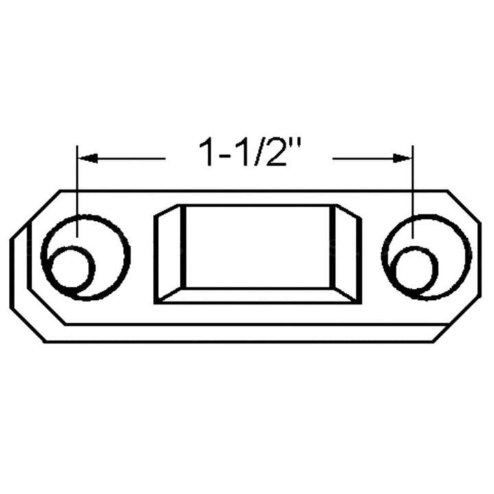 Locking Handle Strike Plate - 1-1/2" Screw Holes