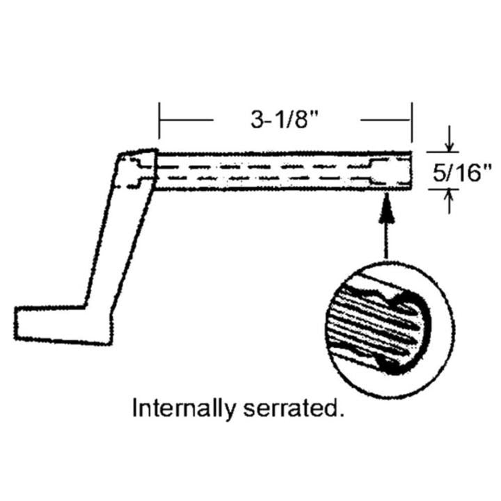 Window Crank Handle; 3-1/8" Stem Length