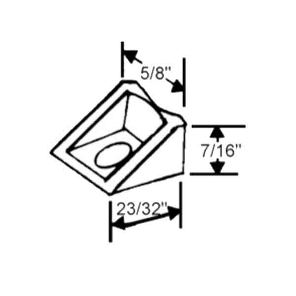 Plastic Sash Clip - White