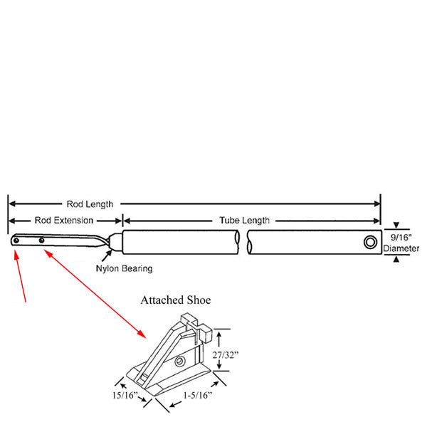5/8 Double Extended Tip, Balance Rod - Red Bearing