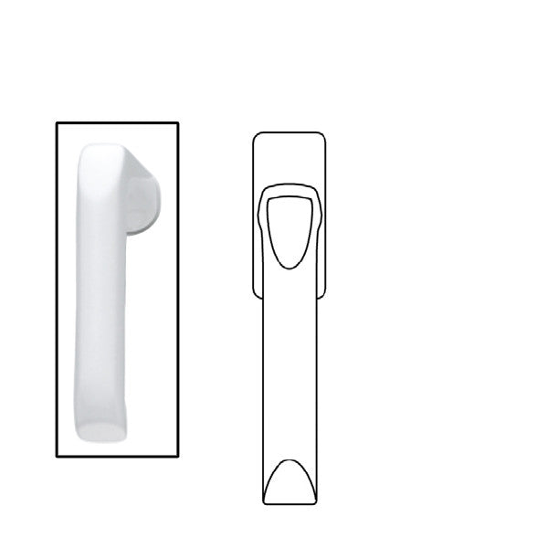 London Non-Locking Handle for Tilt & Turn Windows - Made of Aluminum - White