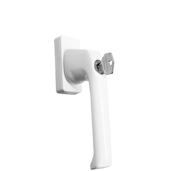 Aluminum Locking Tilt & Turn Handle with Key for Tilt & Turn Windows - White